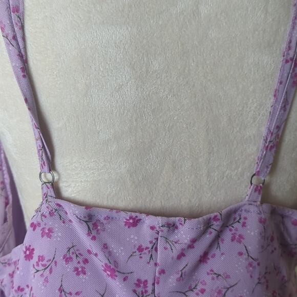 Vintage-inspired Fairycore Dress Asymmetrical Ruffled Hemline Ruching XXL* - Picture 6 of 12